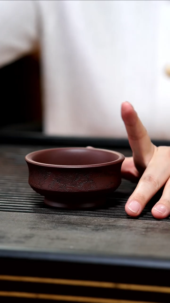 茶壶紫砂04-底槽清山水禅韵杯100cc