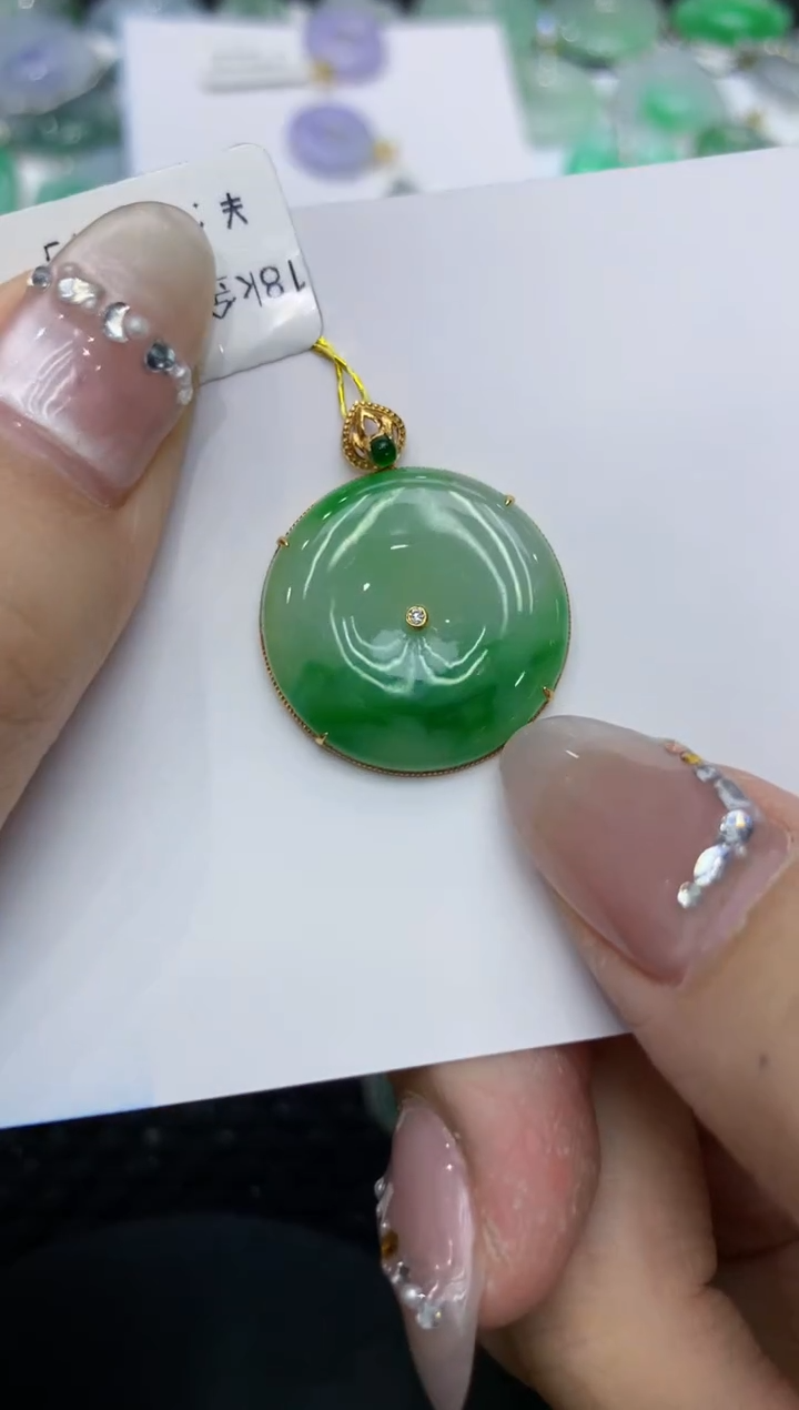 【闪购商品】翡翠颈饰18K金镶嵌 222222222