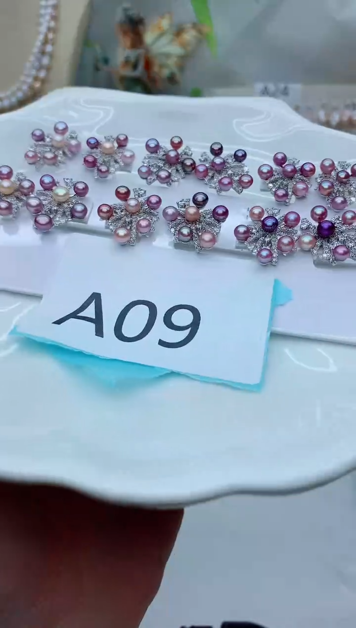 未镶嵌耳饰淡水珍珠多样性发其一【非无瑕】