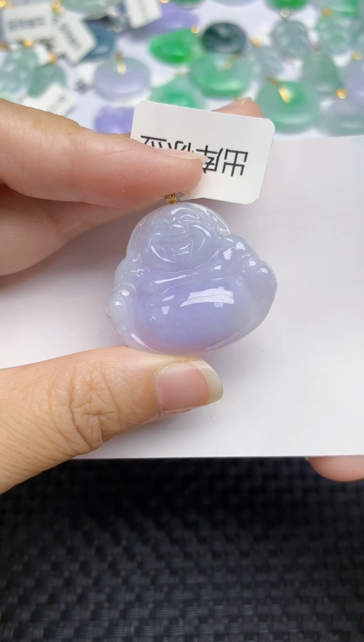 翡翠18K金镶嵌颈饰天然缅甸A货翡翠百元以上9元证书费自理