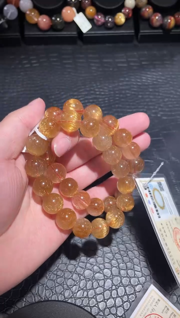 【闪购商品】水晶手链未镶嵌单圈发晶A14（多样性发其一）