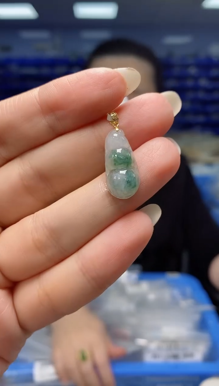 【闪购商品】翡翠吊坠(不含链)18K金镶嵌DZ4106