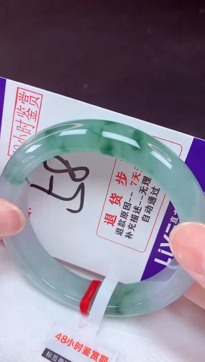 未镶嵌手镯翡翠58（48小时鉴赏期 ）