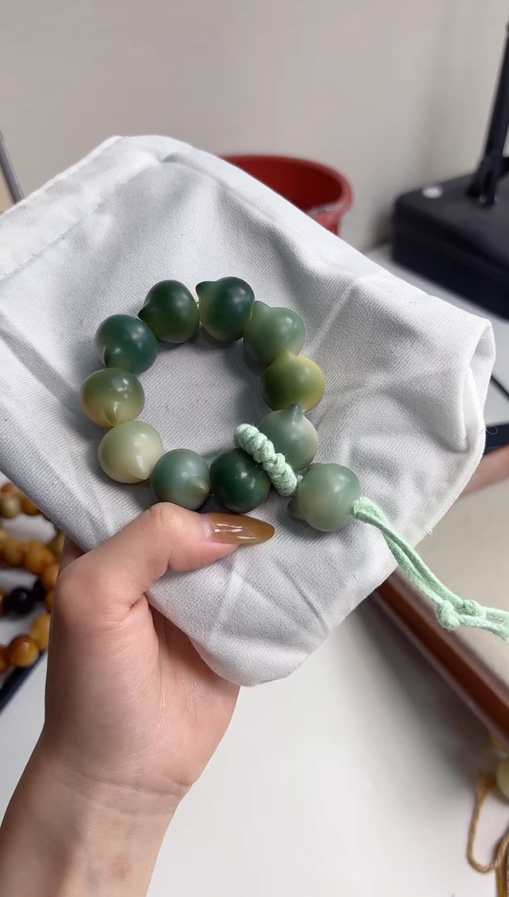 手串菩提根/象牙果i06干磨猫猫头21mm手捻