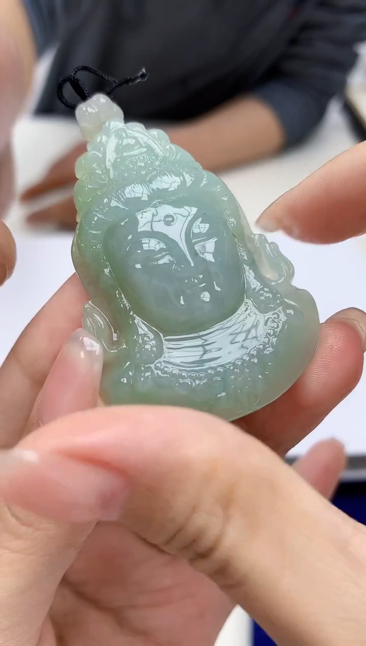 【闪购商品】定制翡翠未镶嵌3916kk-毛货挂件85
