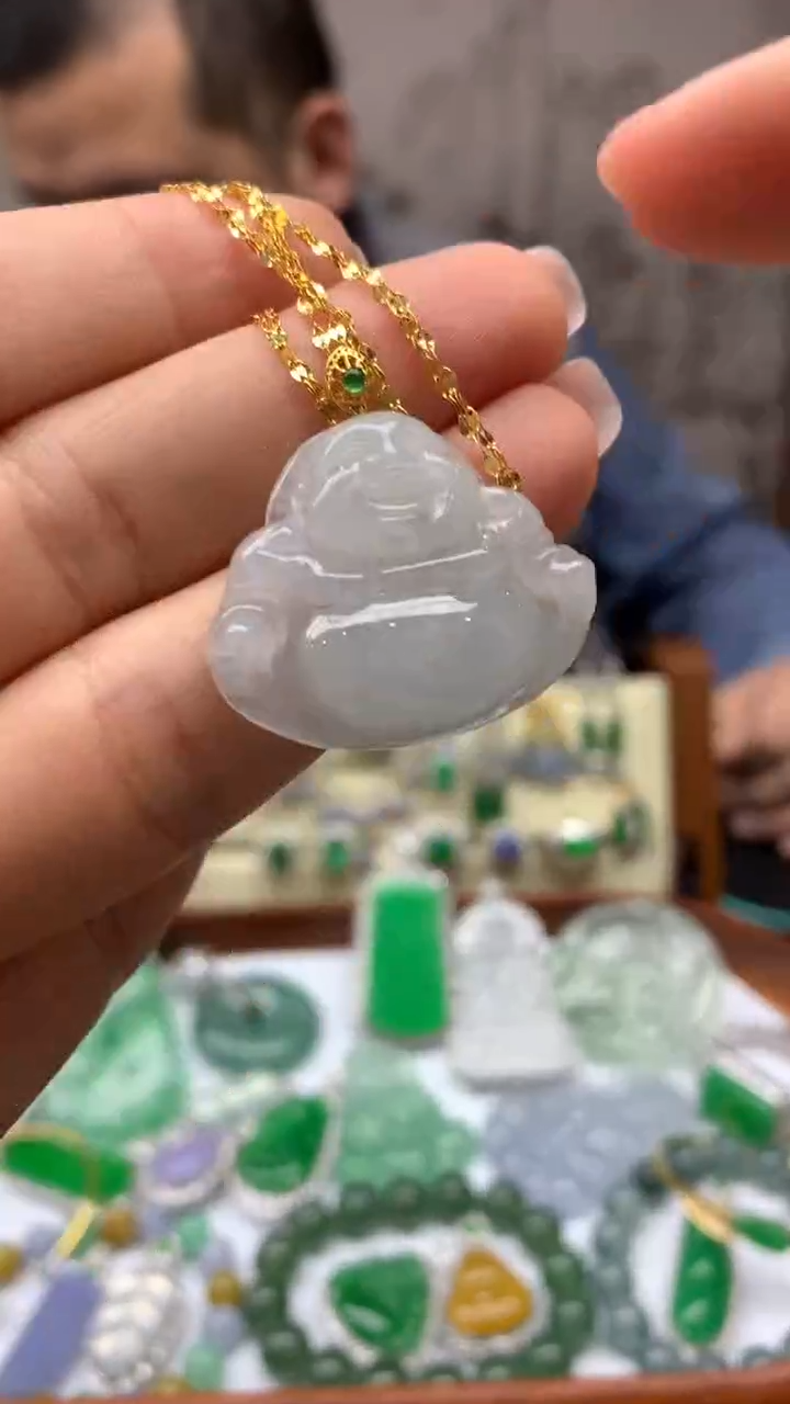 【闪购商品】翡翠颈饰18K金镶嵌33-天然翡翠