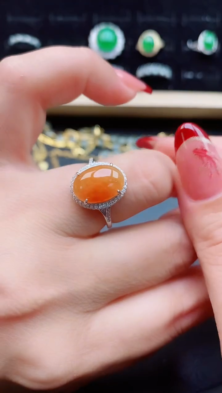 【闪购商品】翡翠戒指银S925镶嵌12121