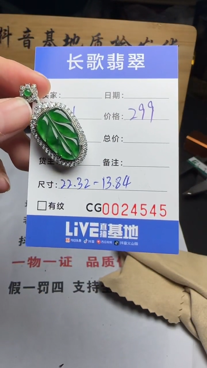 【闪购商品】翡翠颈饰银S925镶嵌00004545