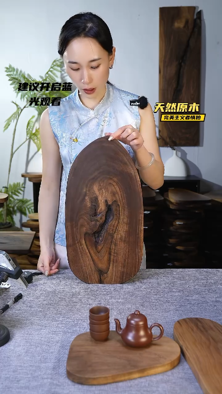 木北美黑胡桃原木.干裂疤结不属于商品质量问题完美主义者慎拍