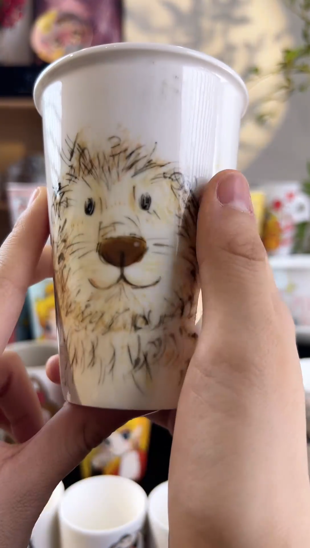 【闪购商品】摆件手工手绘陶瓷小杯杯