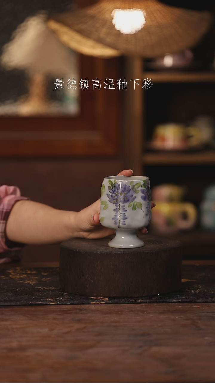 陶瓷景德镇高温釉下手绘陶瓷013