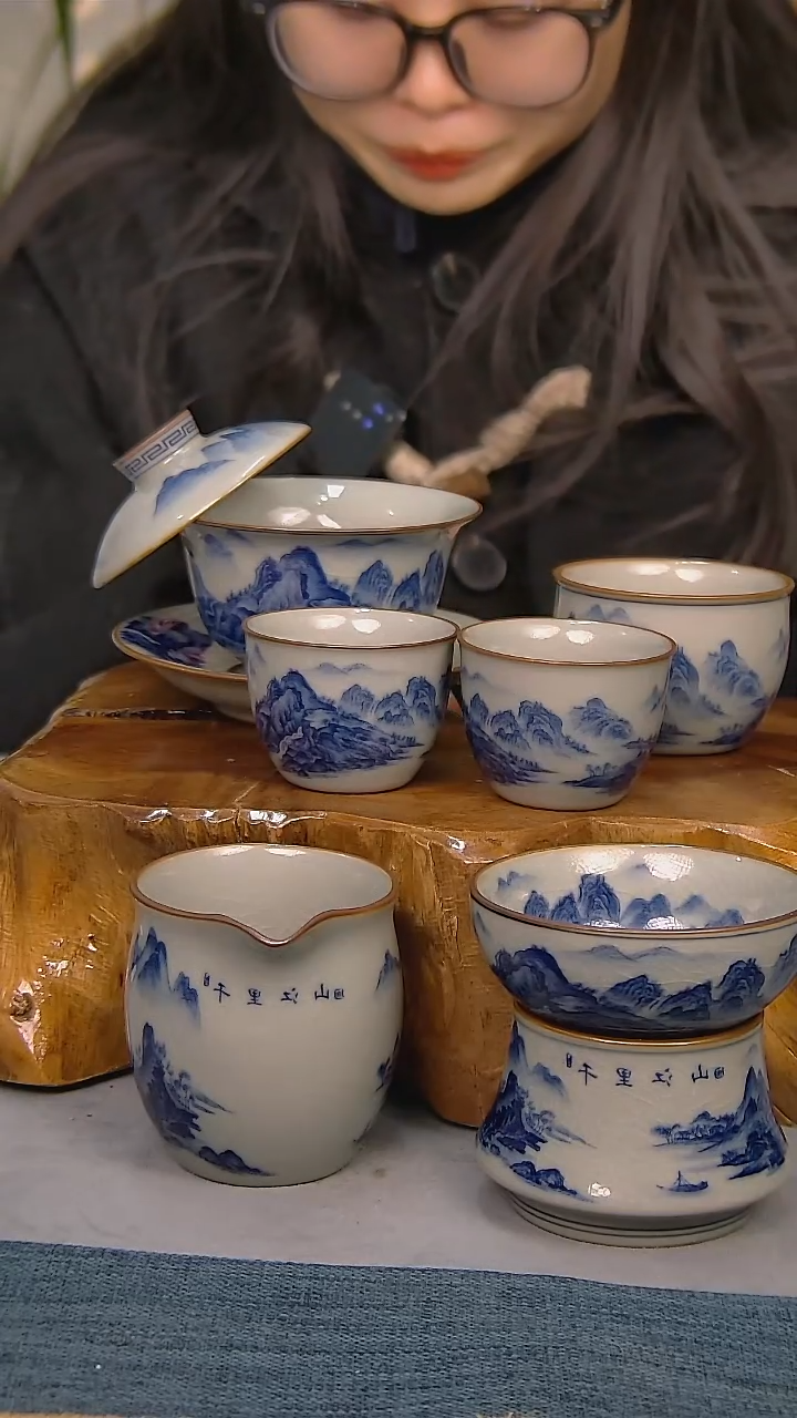 【闪购商品】6件套陶瓷茶具家用简装系列  