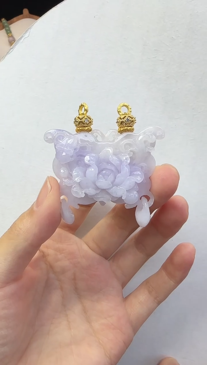 翡翠未镶嵌颈饰国风原创