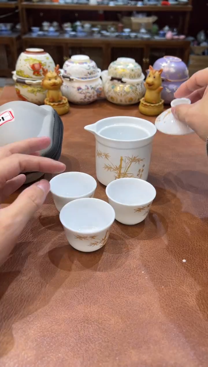 真的很便宜会开片的旅行茶具