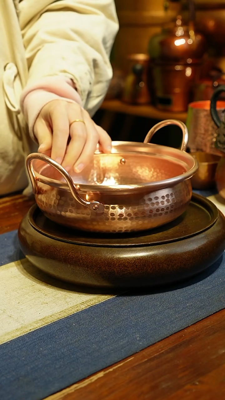 【闪购商品】纯紫铜18厘米小砂锅