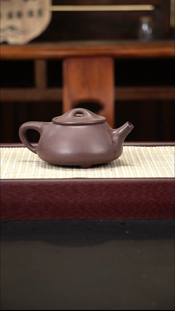 茶壶紫砂老天青  景舟石瓢