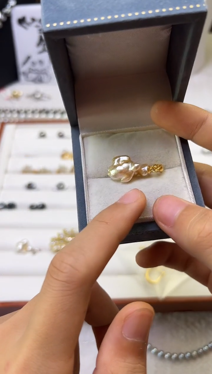 吊坠(不含链)银S925镶嵌海水珍珠珍珠