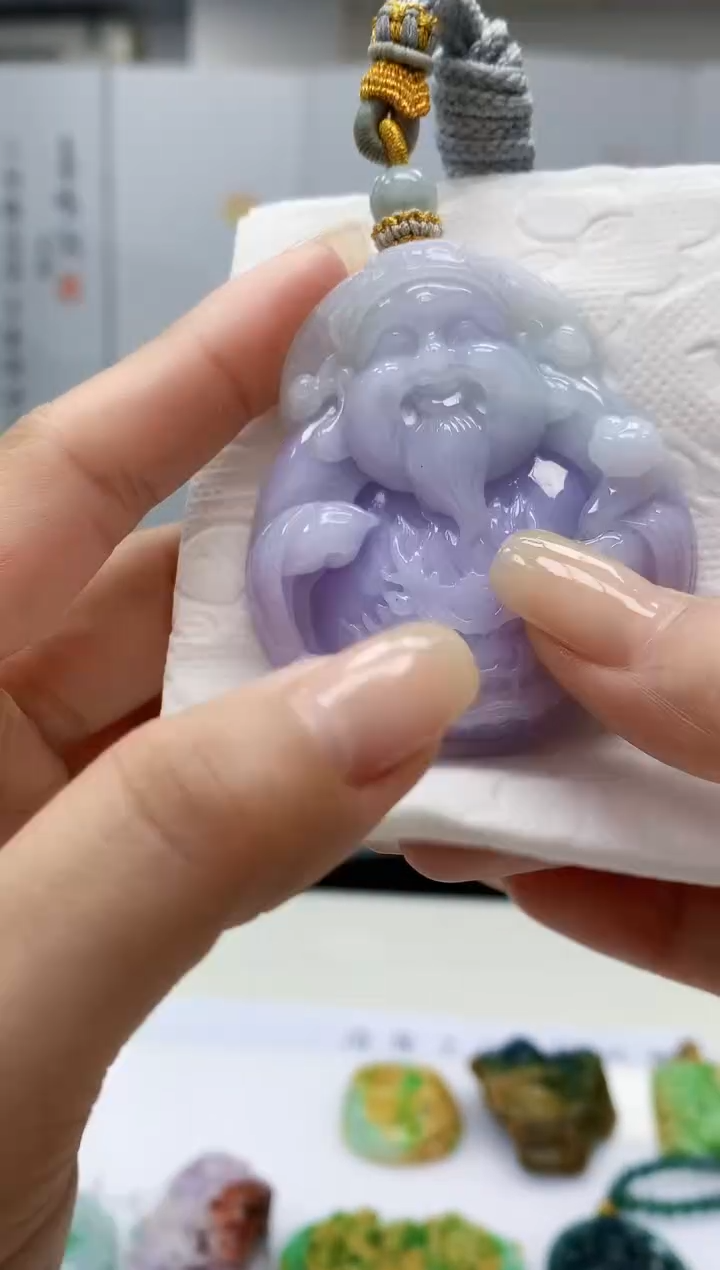 【闪购商品】定制翡翠未镶嵌5152lr-毛货挂件89