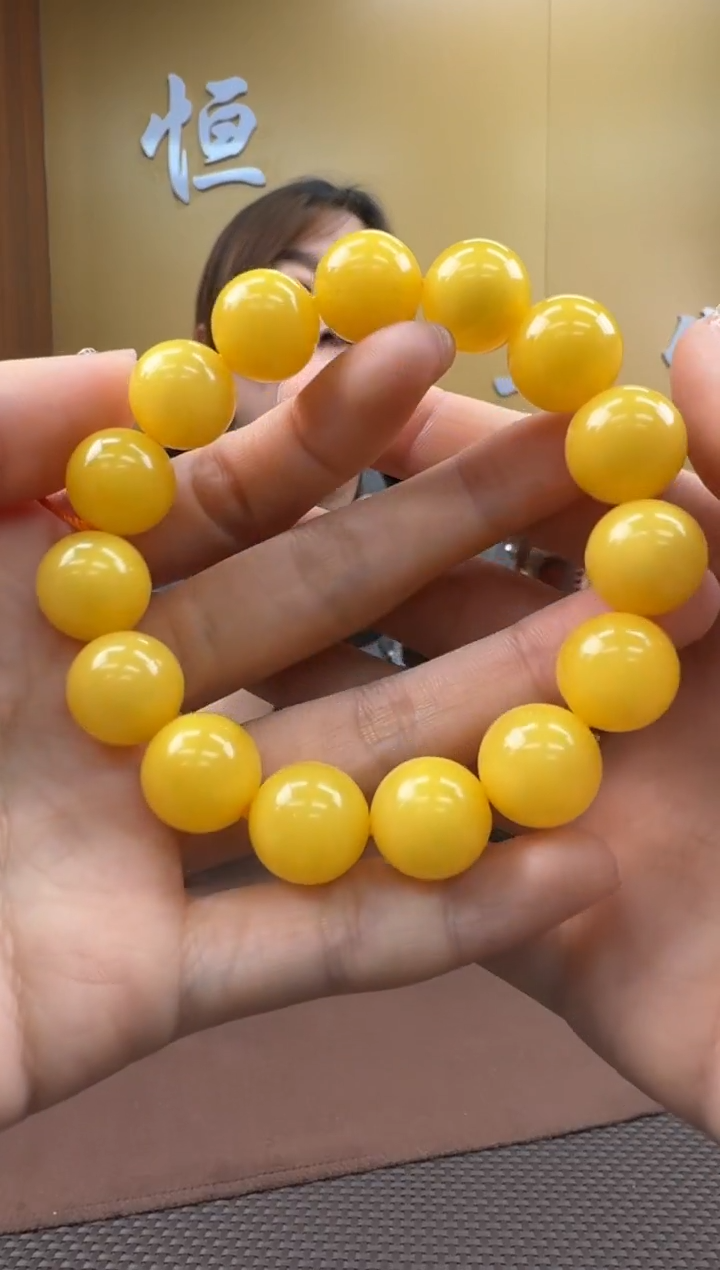 【闪购商品】琥珀裸石未镶嵌13-14手串