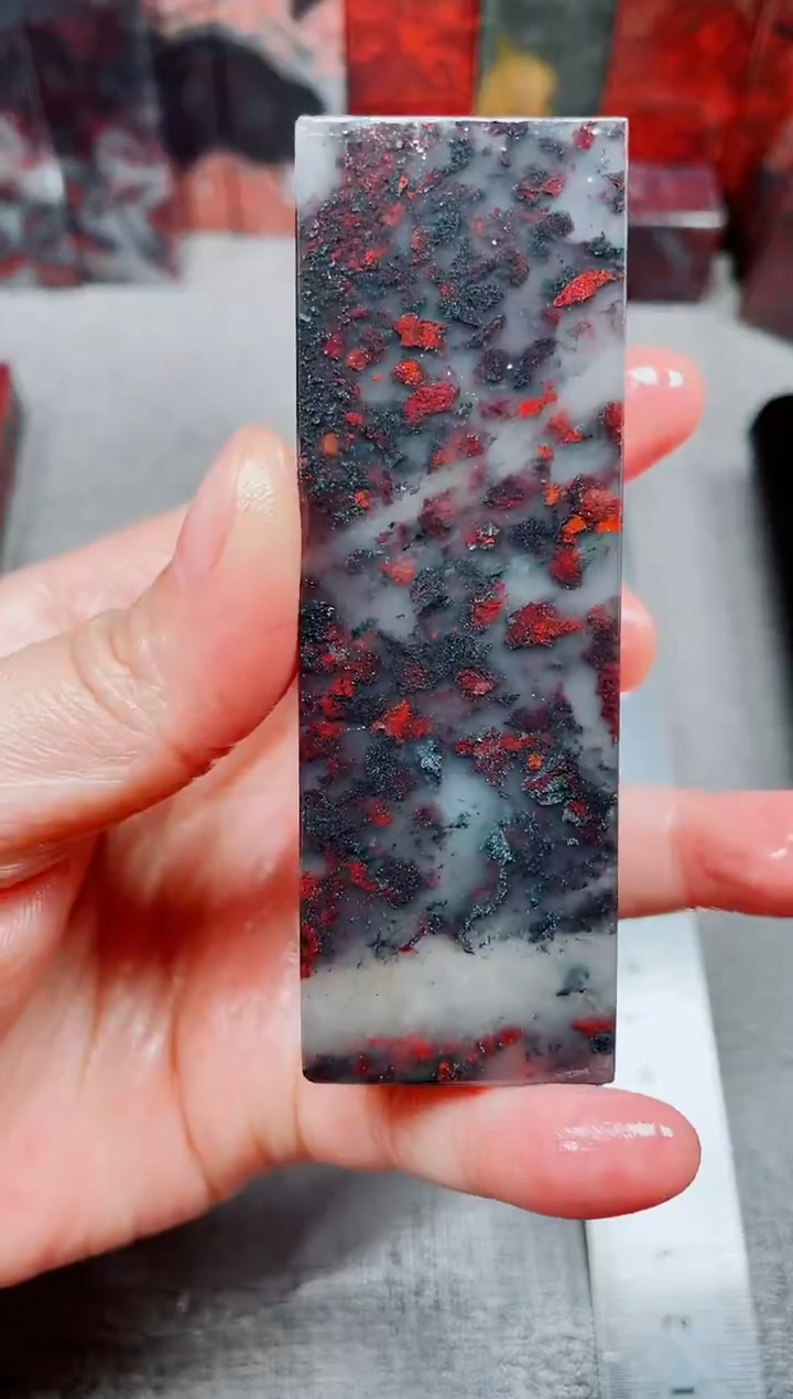 桂林鸡血玉素章3.0左右28