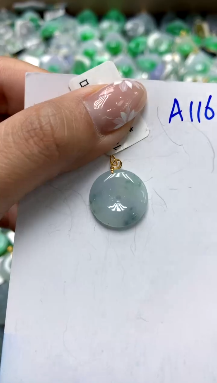 【闪购商品】翡翠颈饰18K金镶嵌111111111111111111