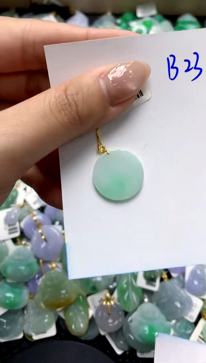 【闪购商品】翡翠颈饰18K金镶嵌1111111111111111