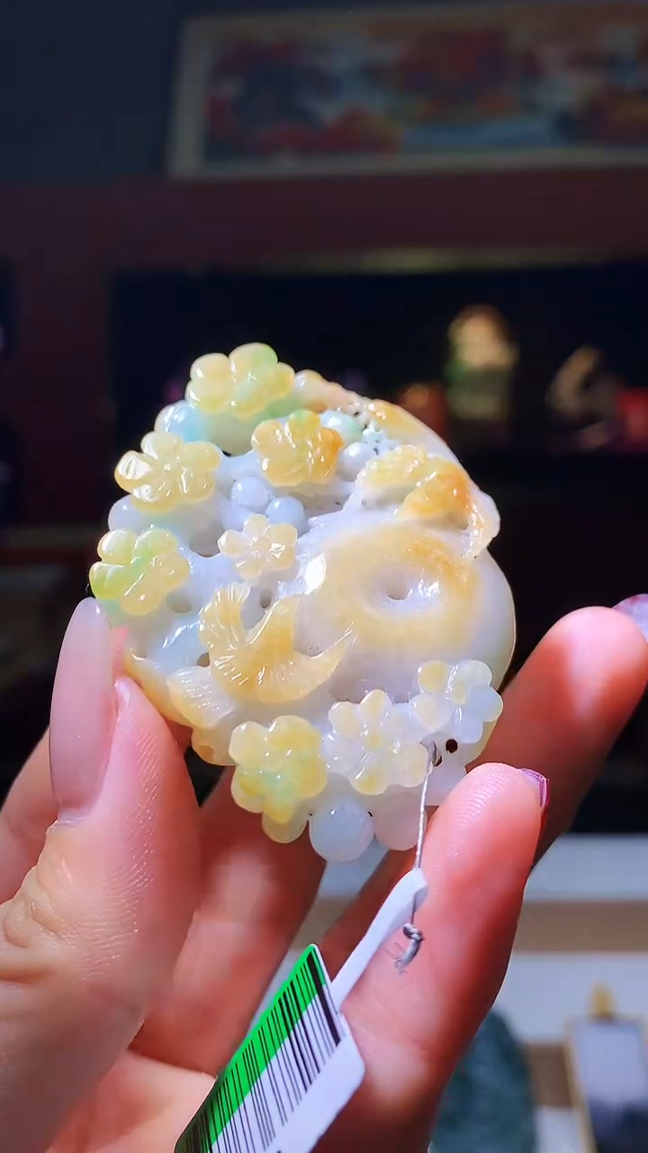 【闪购商品】定制翡翠未镶嵌1034hm-毛货挂件33