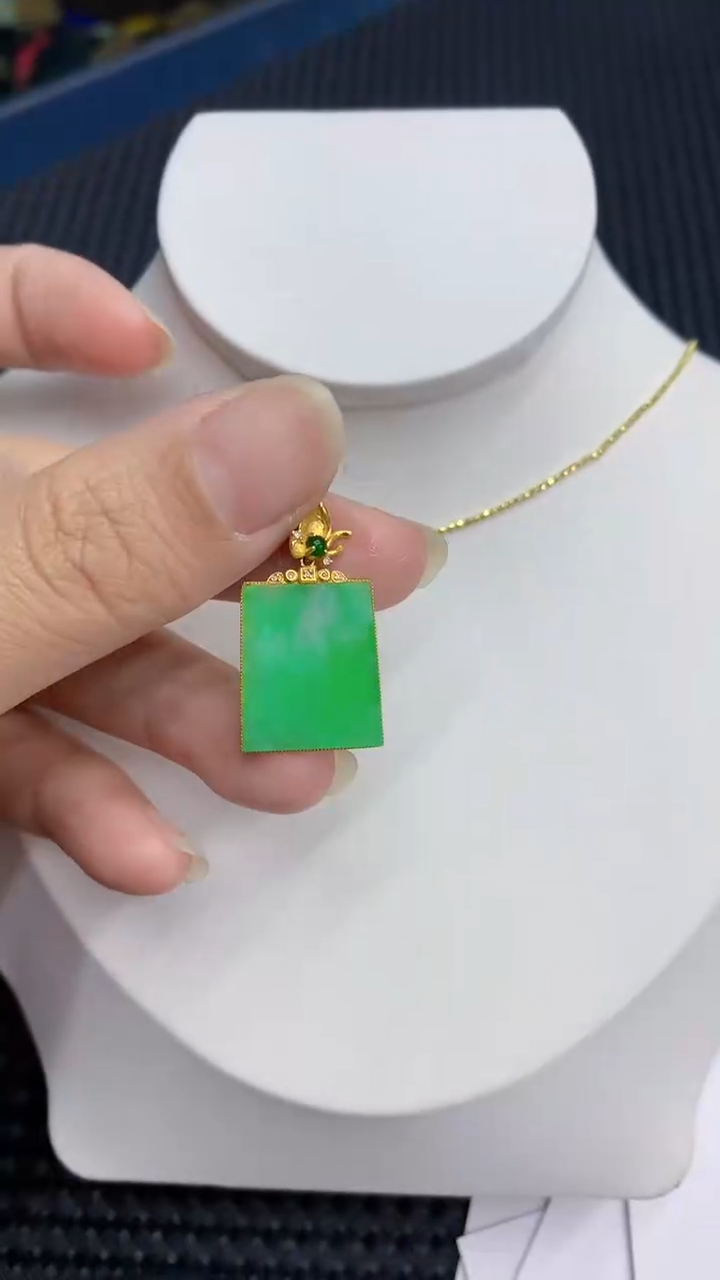 【闪购商品】翡翠颈饰18K金镶嵌            8