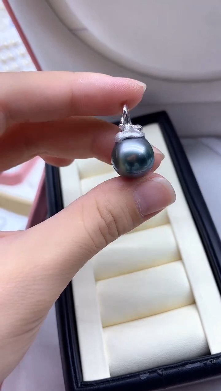 银S925镶嵌吊坠(不含链)海水珍珠吊坠