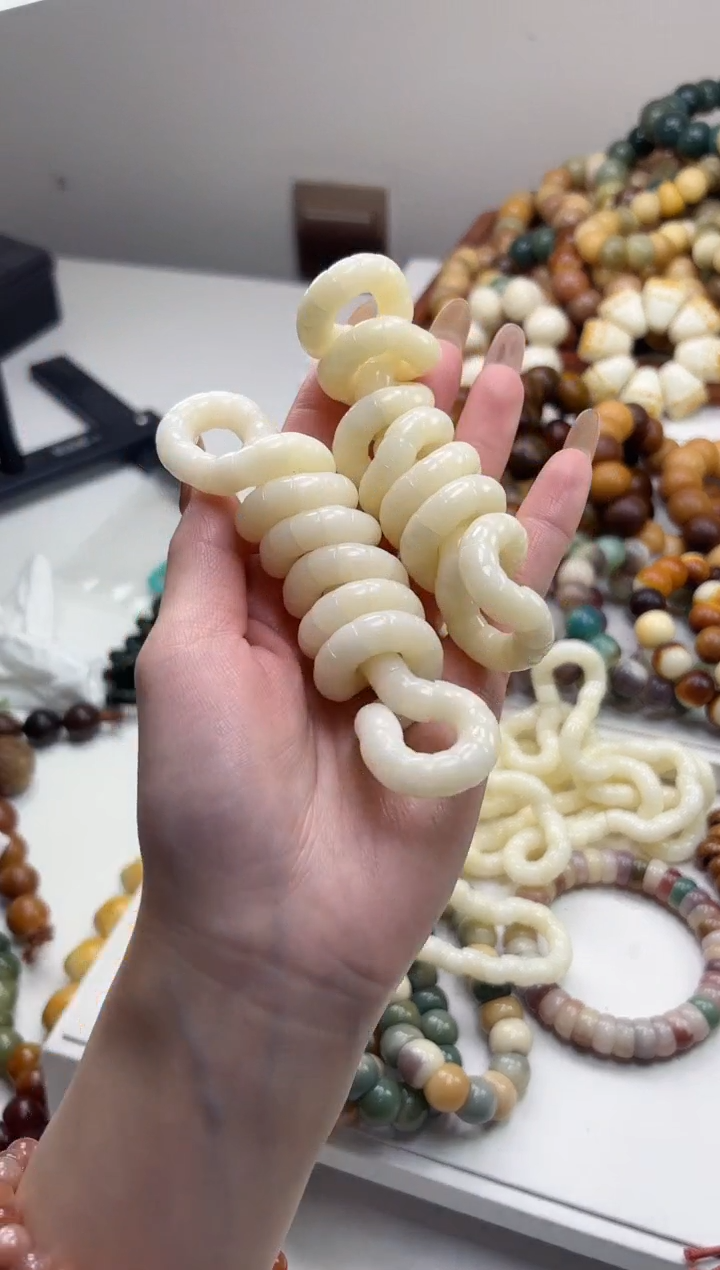 手串菩提根/象牙果沐h65土豆粉tangle玉化肠8mm双圈