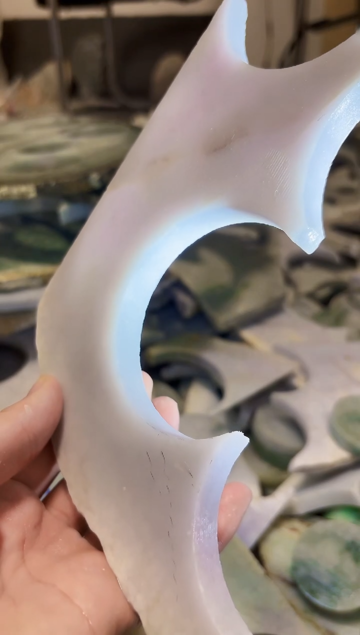 【闪购商品】翡翠颈饰未镶嵌A货白文1314