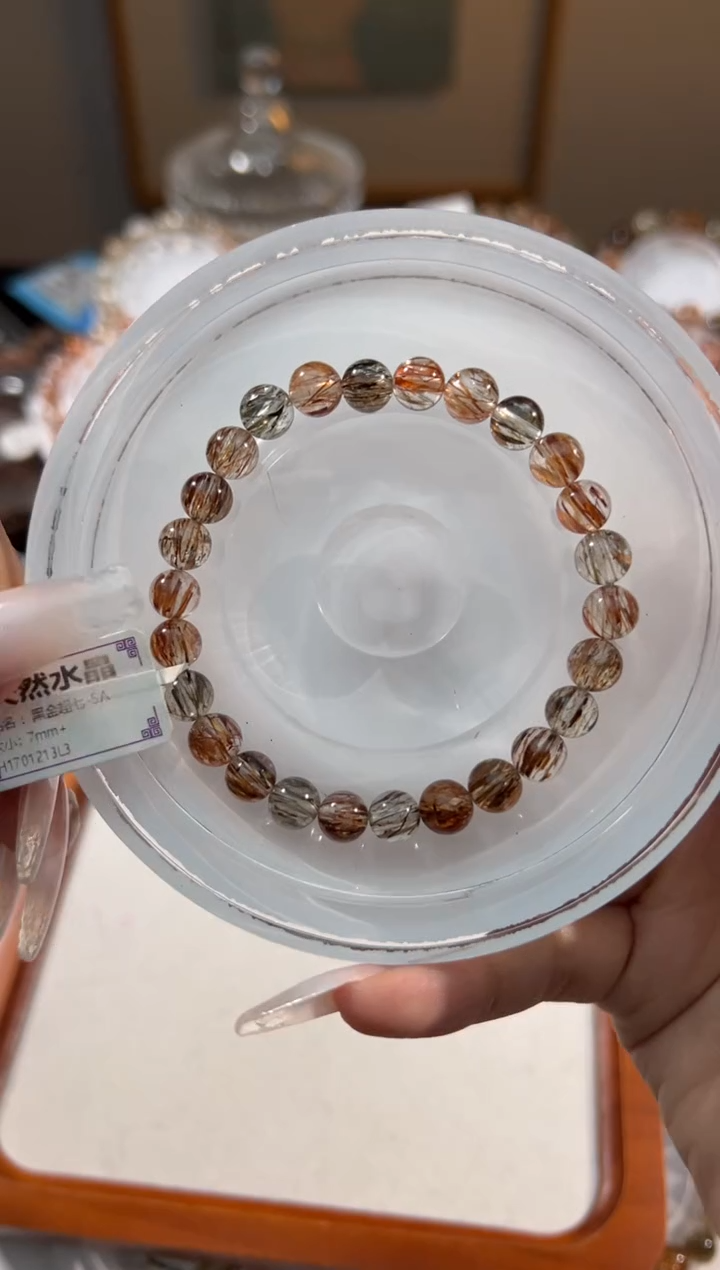 未镶嵌手链水晶用****0黑金超七7+