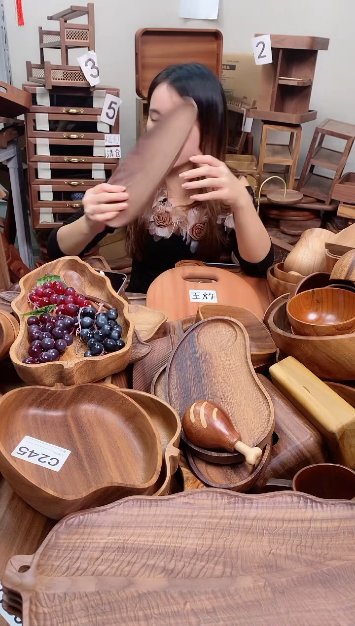 木燕 北美黑胡桃木瓜子盘30*12*2cm 