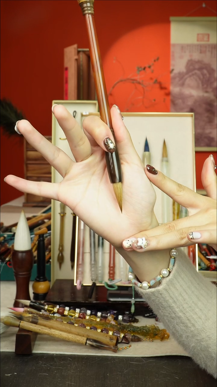 199号闪孤品高货毛笔链接 清水试笔 蘸墨不退