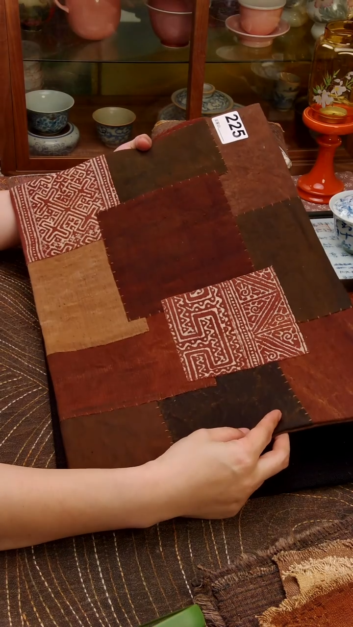 Cici手作刺子绣柿染壶垫杯垫-225