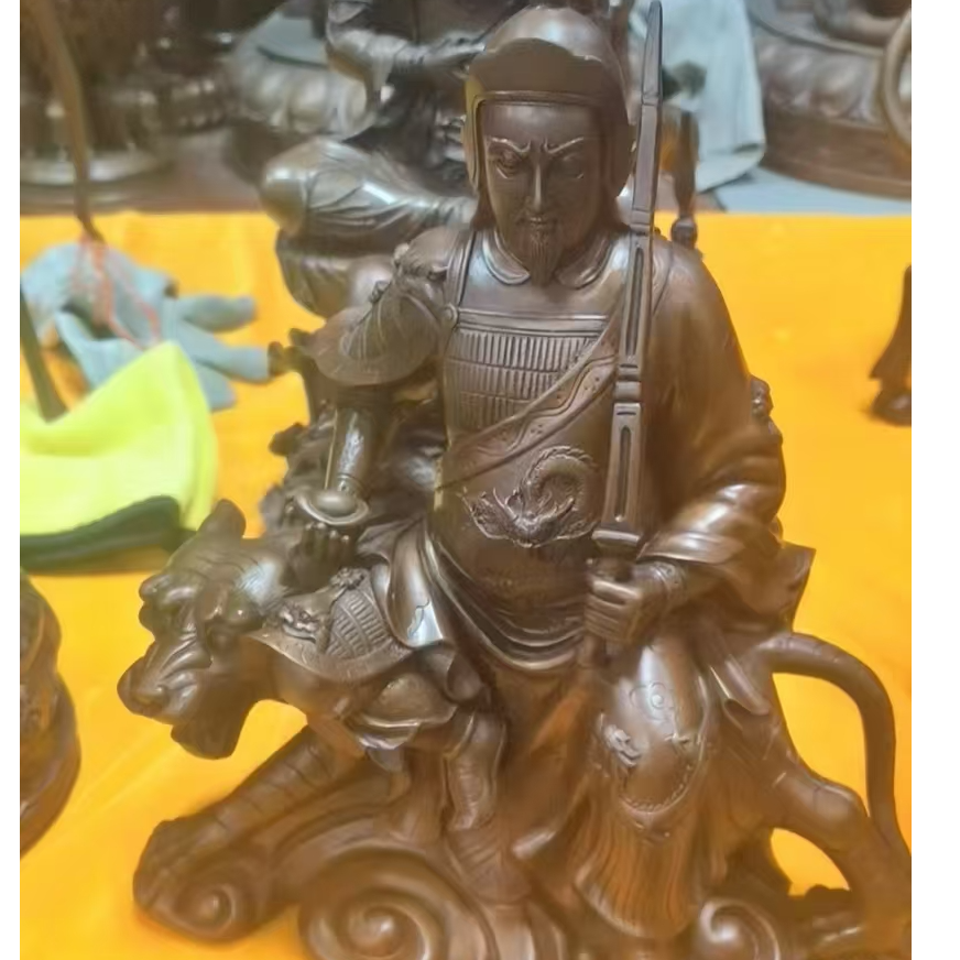 30#赵公明  紫铜摆件  工艺品  家居摆件     人物摆件