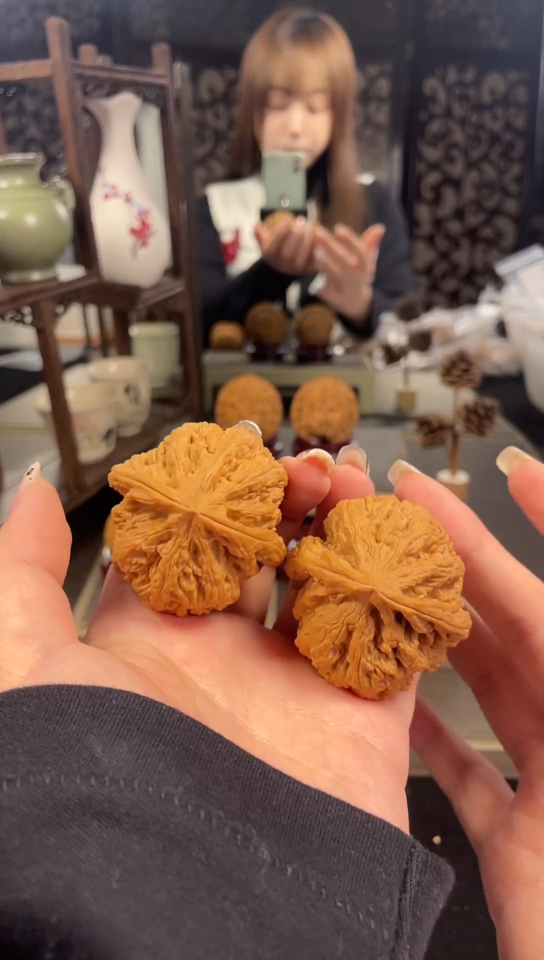 【闪购商品】文玩核桃把件大粗筋46尺-1
