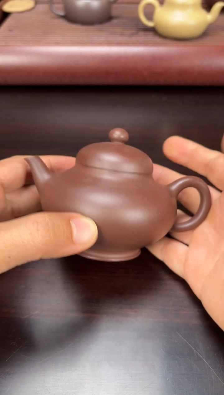 茶壶紫砂原矿老紫泥华颖160毫升