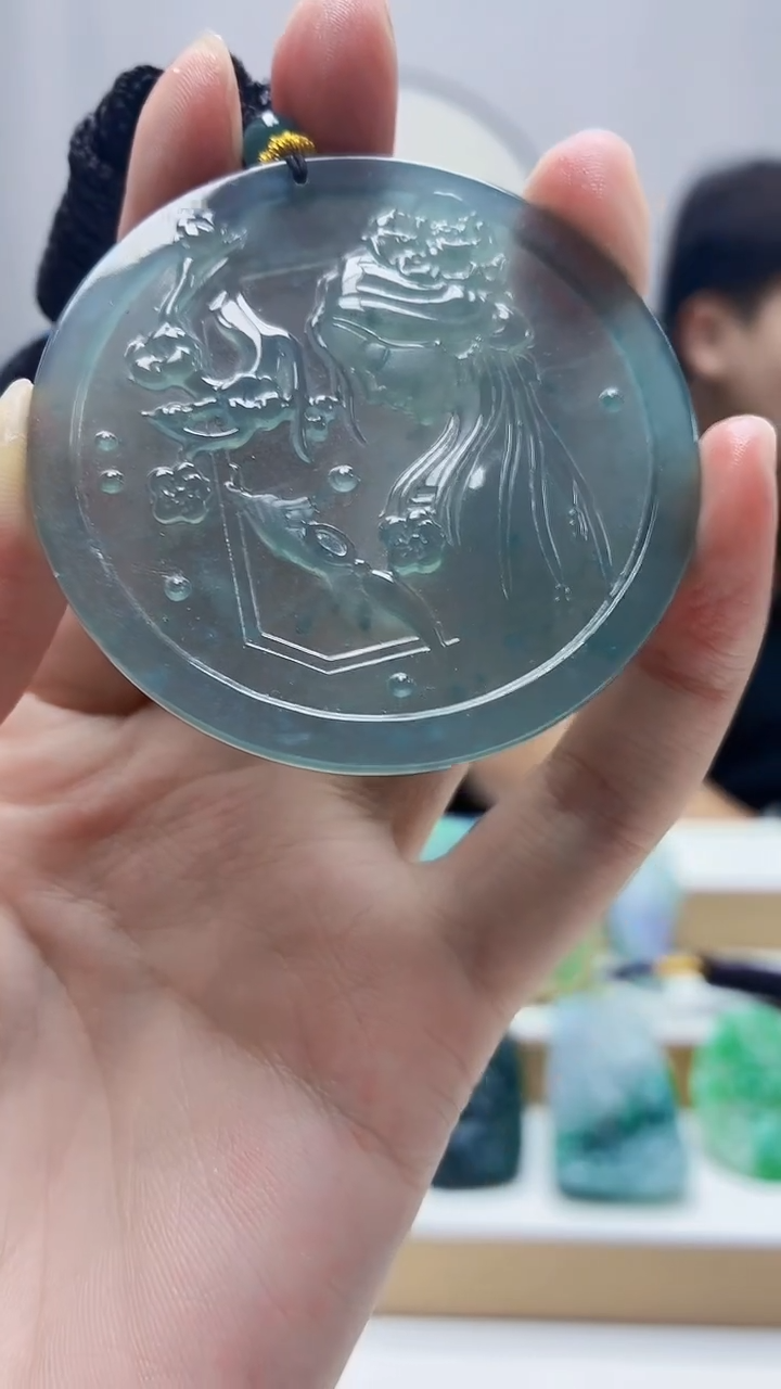 未镶嵌定制翡翠5145zm-毛货挂件西施121