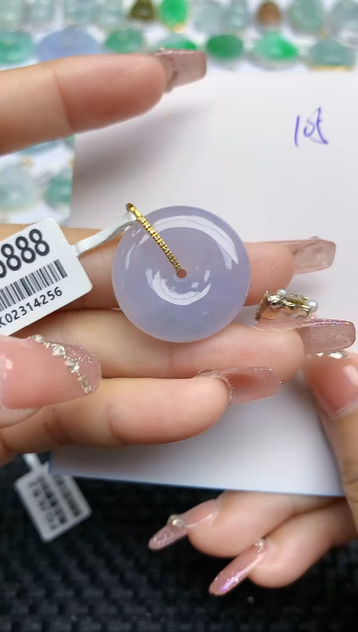 【闪购商品】翡翠颈饰18K金镶嵌天然A货翡翠 105