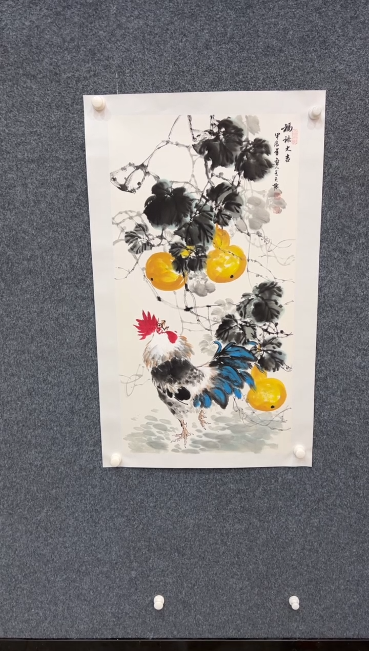 【闪购商品】国画1.22-王夫怀-三尺花鸟-022