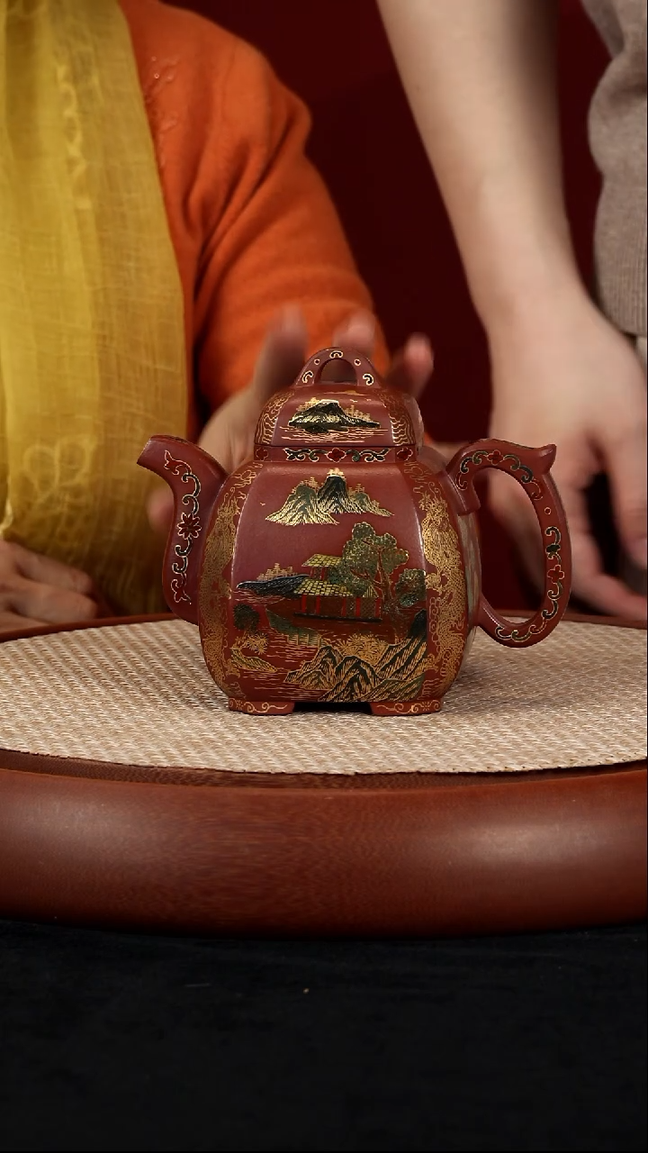 茶壶紫砂【kb087】福临八方宜兴紫砂ZLM