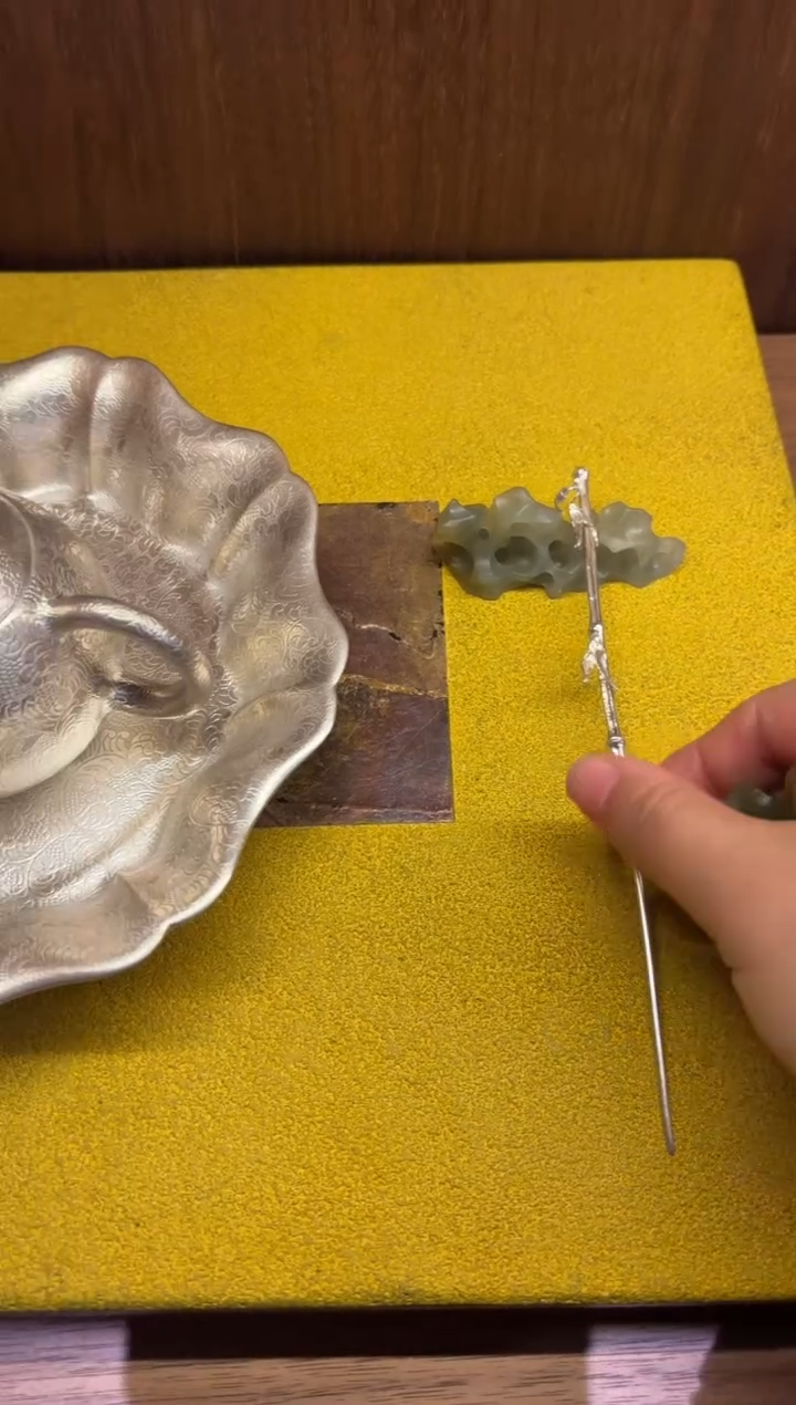 闪购银制茶针茶拨