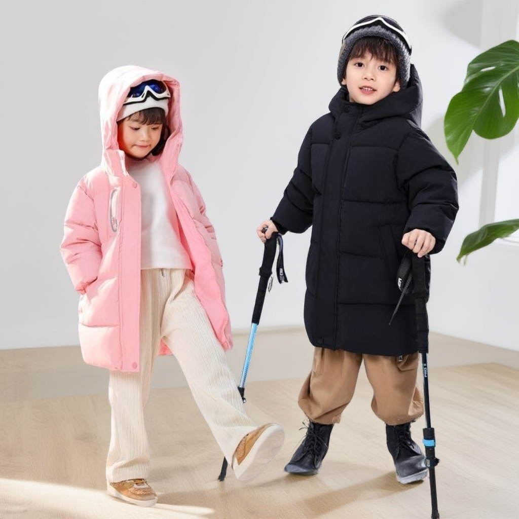 【以直播衣服为准】2025新款儿童中长款加厚防寒保暖时尚羽绒服500