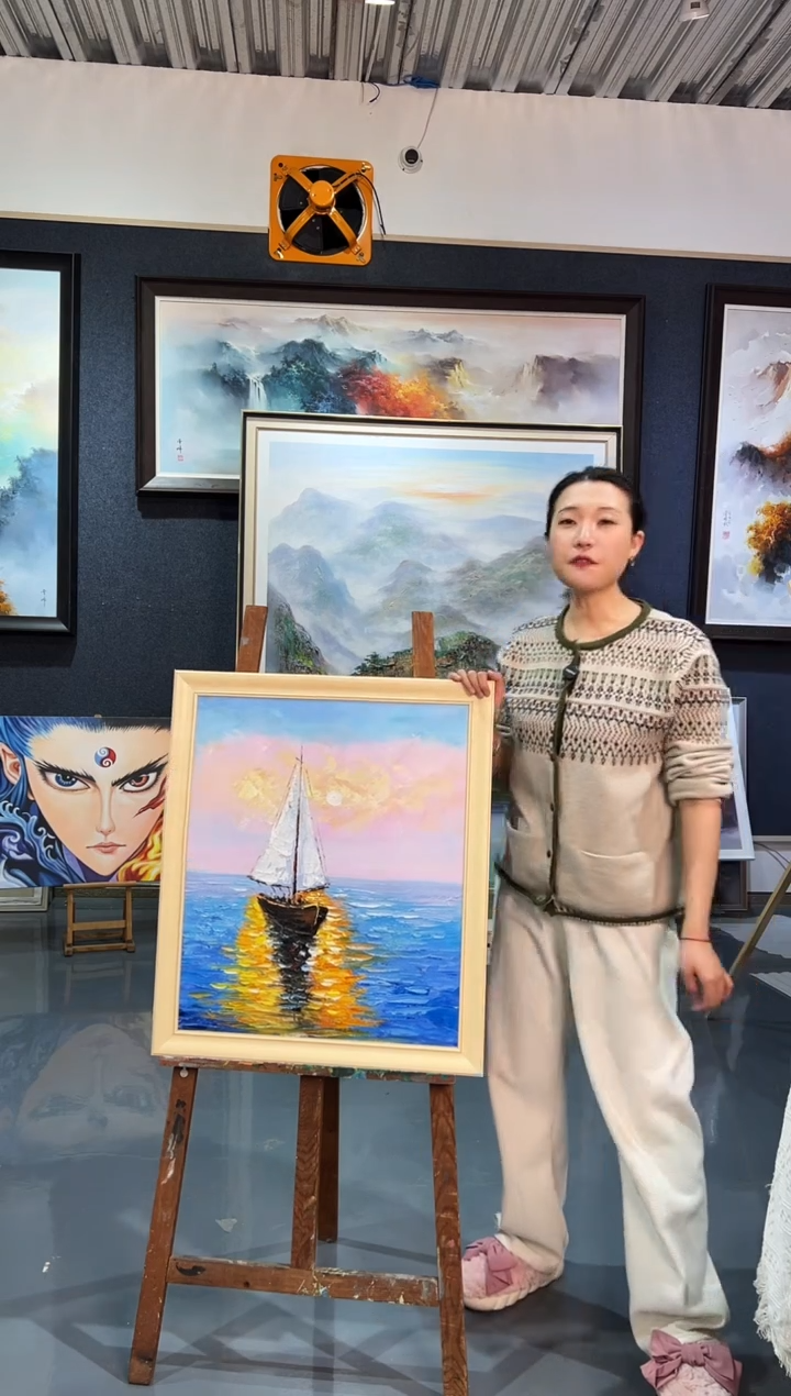 【闪购商品】油画86号 50*60 扬帆起航-手绘油画