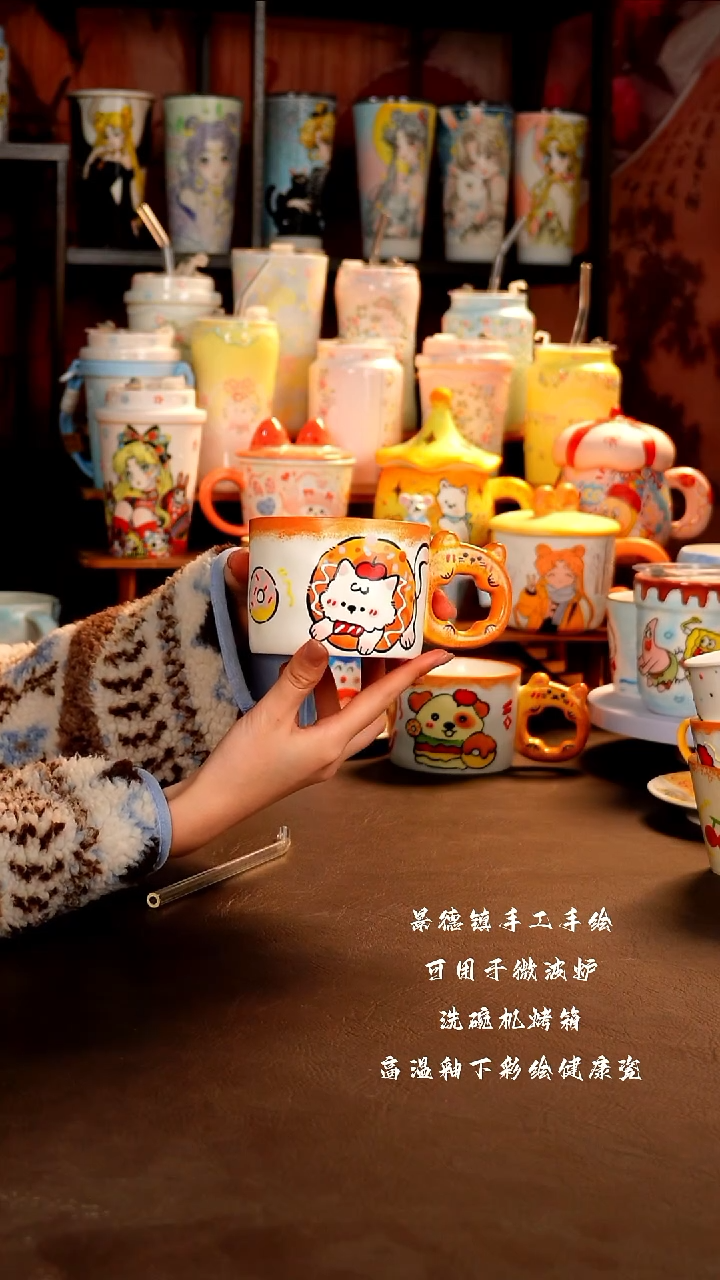 景德镇设计款手工手绘杯杯