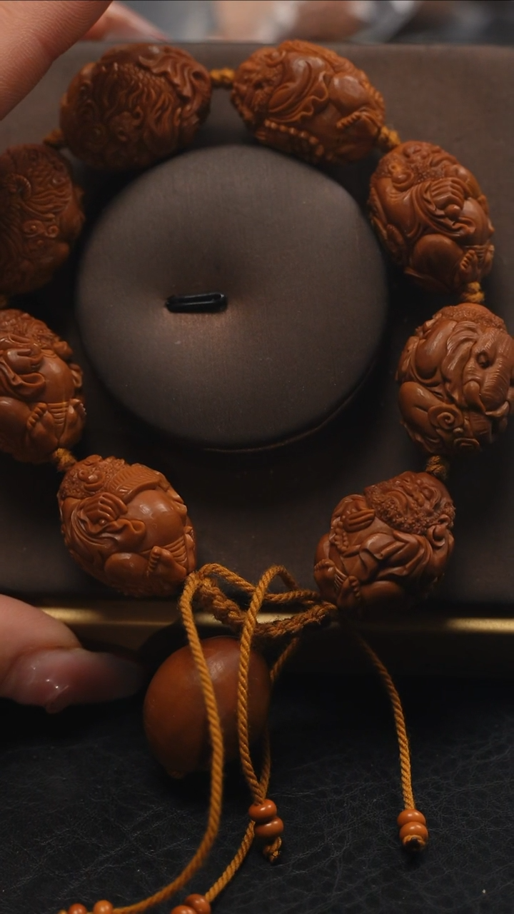 【闪购商品】橄榄核手串/手链鱼子精品文玩橄榄核雕刻