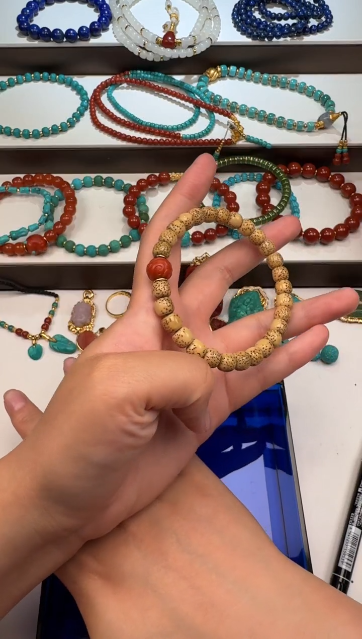 18K金镶嵌配饰配饰南红玛瑙啵*～配饰配饰