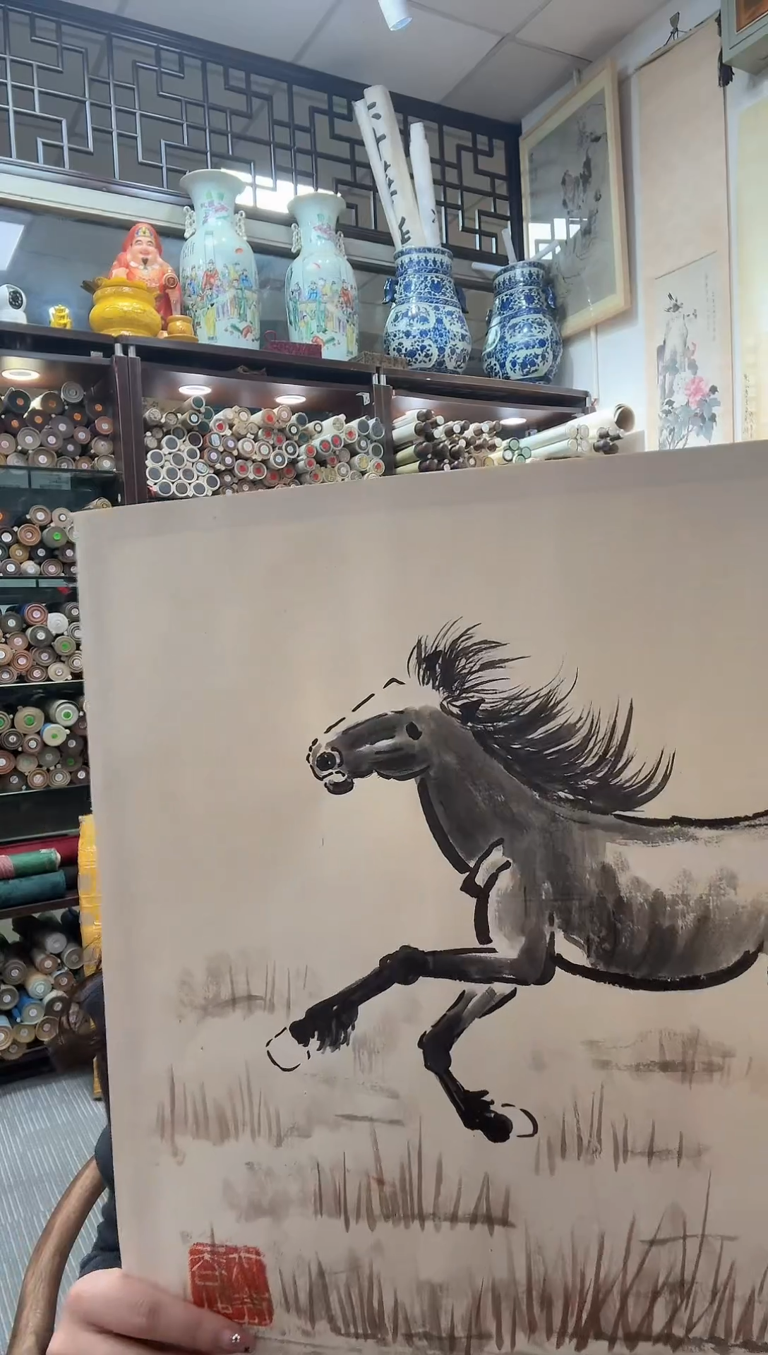 国画徐老师作品   《马》