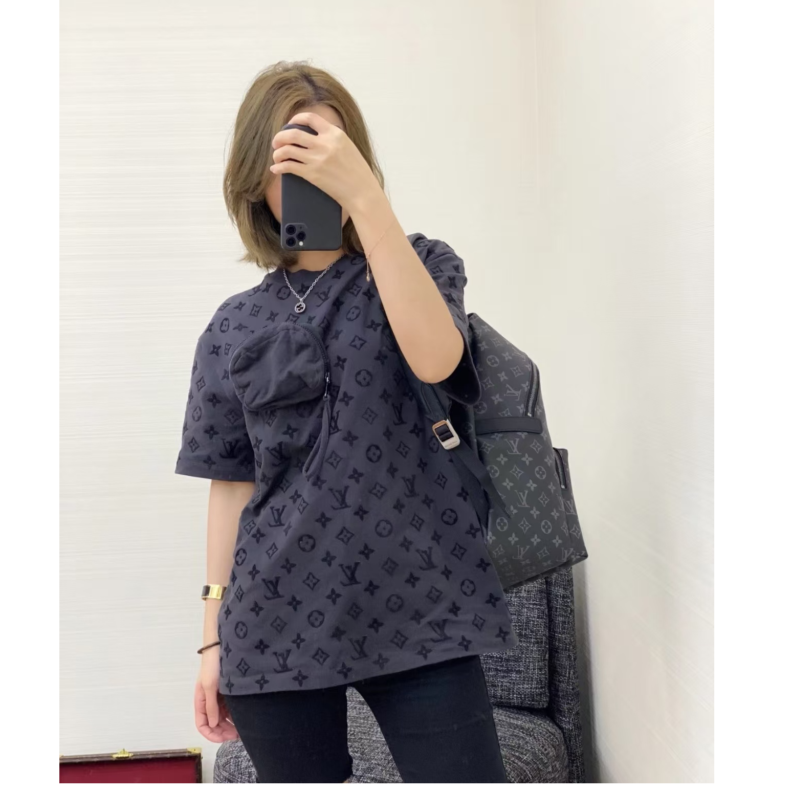 99新 LouisVuitton/路易威登 双双臻选/bb10034/ LV/短袖T恤/S码